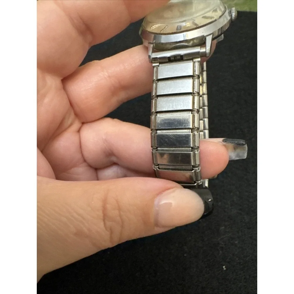 vintage Timex Viscount Self-Wind (Automatic) Mens Watch 4017 3169 Working Silver